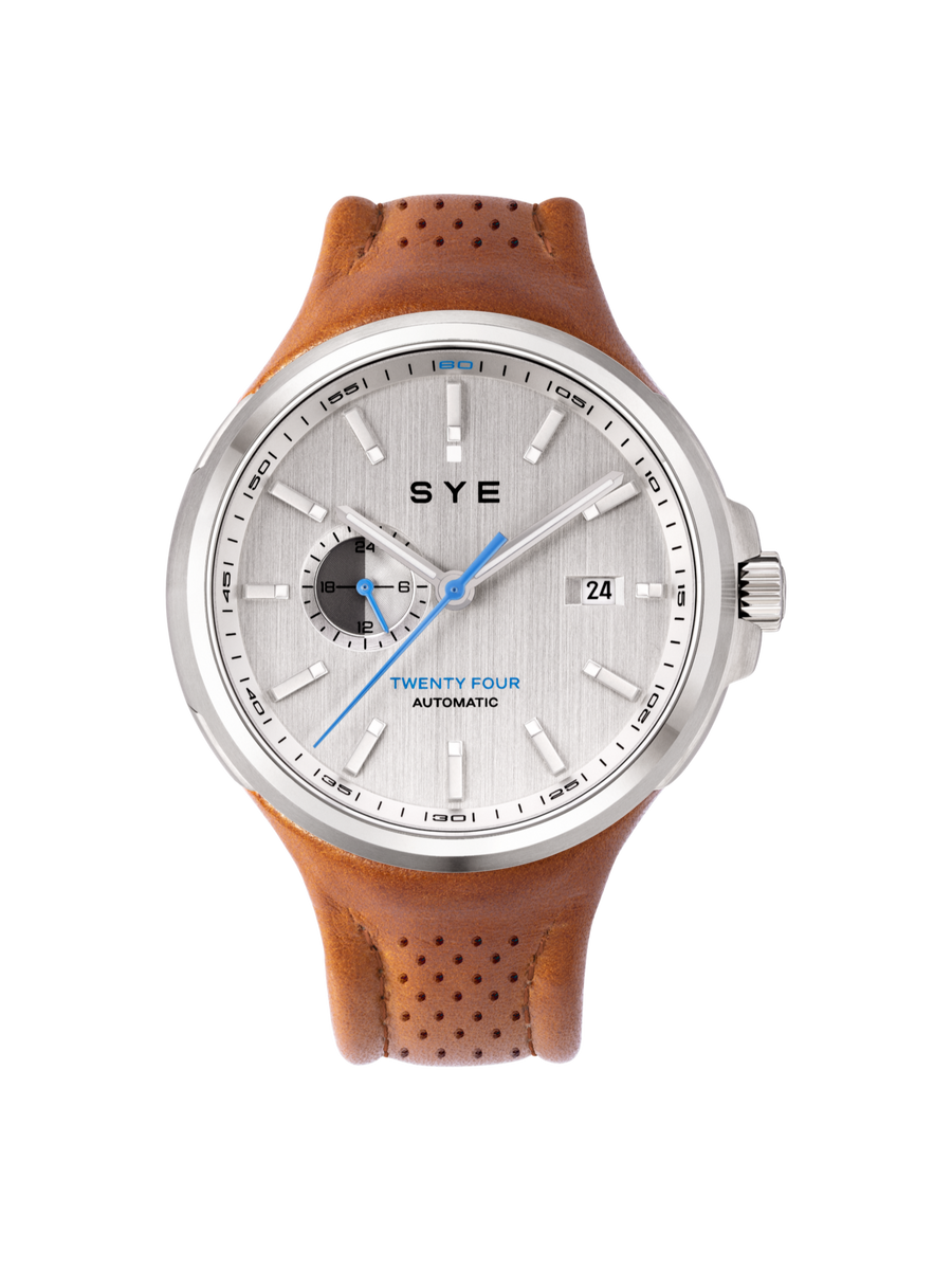 Montre SYE Watches - Mot1on Automatic 24 Silver - Racing Camel
