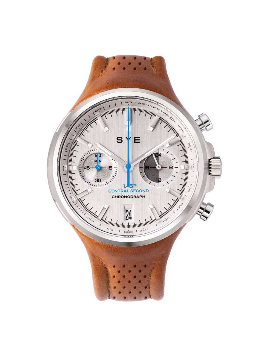 Montre SYE Watches - Chronograph Silver - Racing Camel