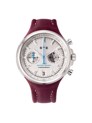 Montre SYE Watches - Chronograph Silver - Rouge Bordeaux