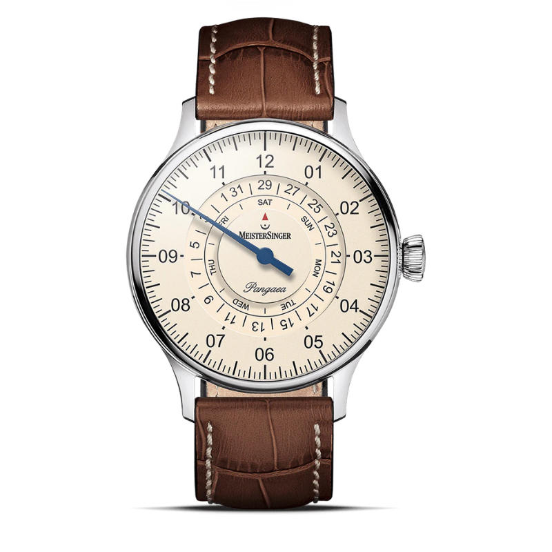 Meistersinger - Pangaea Day Date Ivoire - cuir croco